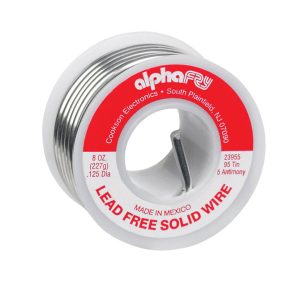 Alpha Fry 8 oz Lead-Free Solid Wire Solder 0.125 in. D Tin/Antimony 95/5 1 pc