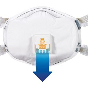 3M N100 Lead Paint Removal Disposable Respirator Valved White 1 pc