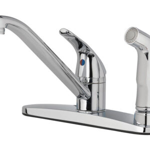 OakBrook Essentials One Handle Chrome Kitchen Faucet Side Sprayer Included